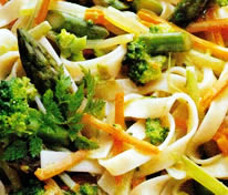 FETTUCCINE ALLE VERDURE (fettuccine con verduras)