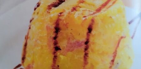 SFORMATO DI RISO CON COTTO E MOZZARELLA (FLAN DE ARROZ CON JAMÓN COCIDO Y MOZZARELLA)