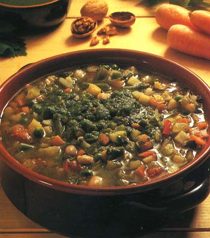 MINESTRONE AL PESTO (MENESTRA AL PESTO)