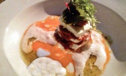 Nieve,milhojas de mozzarella (neve, pasta millefoglie di mozzarella)