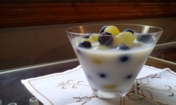 Panna cotta con uva (Panna cotta con uva)