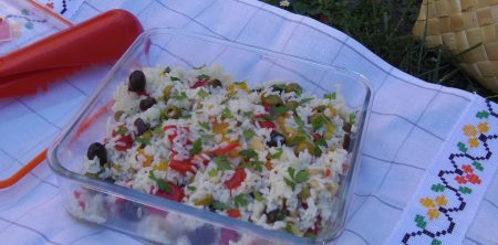 INSALATA DI RISO CON CAPRICCIO ALLA ZINGARA (ensalada de arroz con capricho de la gitana)