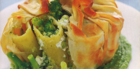 Fagottini di paccheri ai brocoletti (hatillos de paccheri con brócoli)