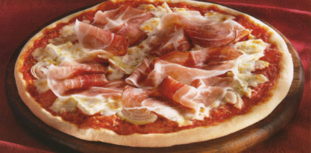Pizza al gicrudo (Pizza al jamón)