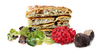 Sandwich di tartare tartufato (sándwich de tartar trufado)