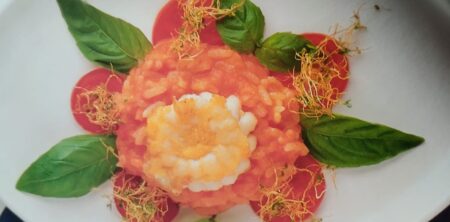 RISOTTO CON POLPETTE DI ALI DI RAZZA (RISOTTO CON ALBÓNDIGAS DE ALAS DE RAYA)