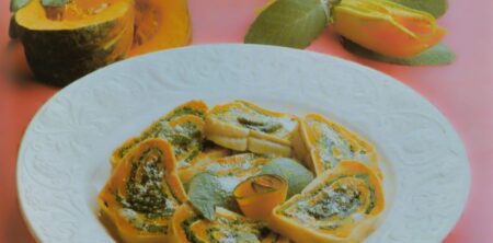 ROTOLO DI ZUCCA E SPINACI (ROLLO DE CALABAZA Y ESPINACAS)
