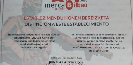 DISTINCIÓN A ESTE ESTABLECIMENTO